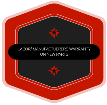Labor/ Manufacturers Warranty Available on New Parts